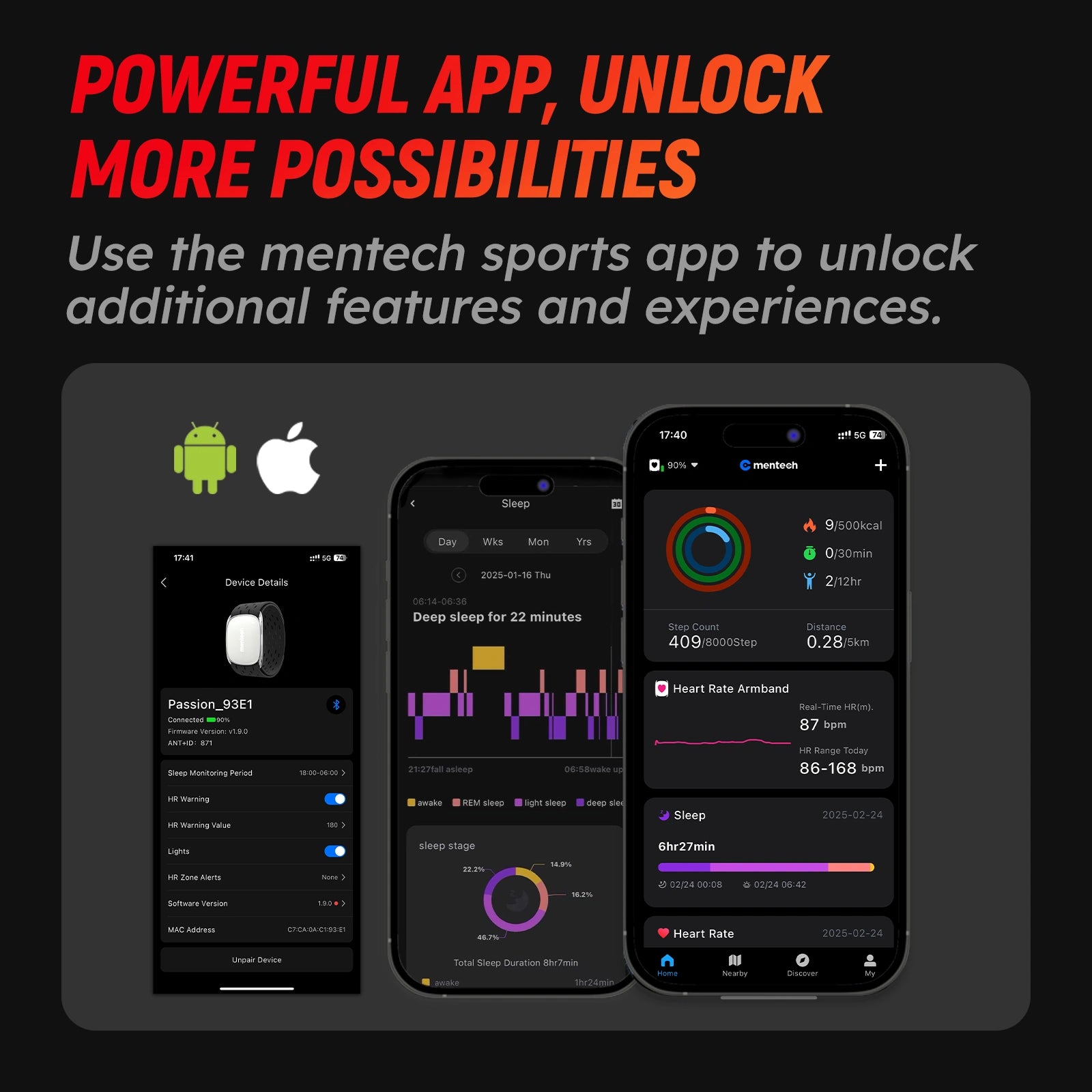 Passion HRM01 Heart Rate & Sleep Monitoring Armband